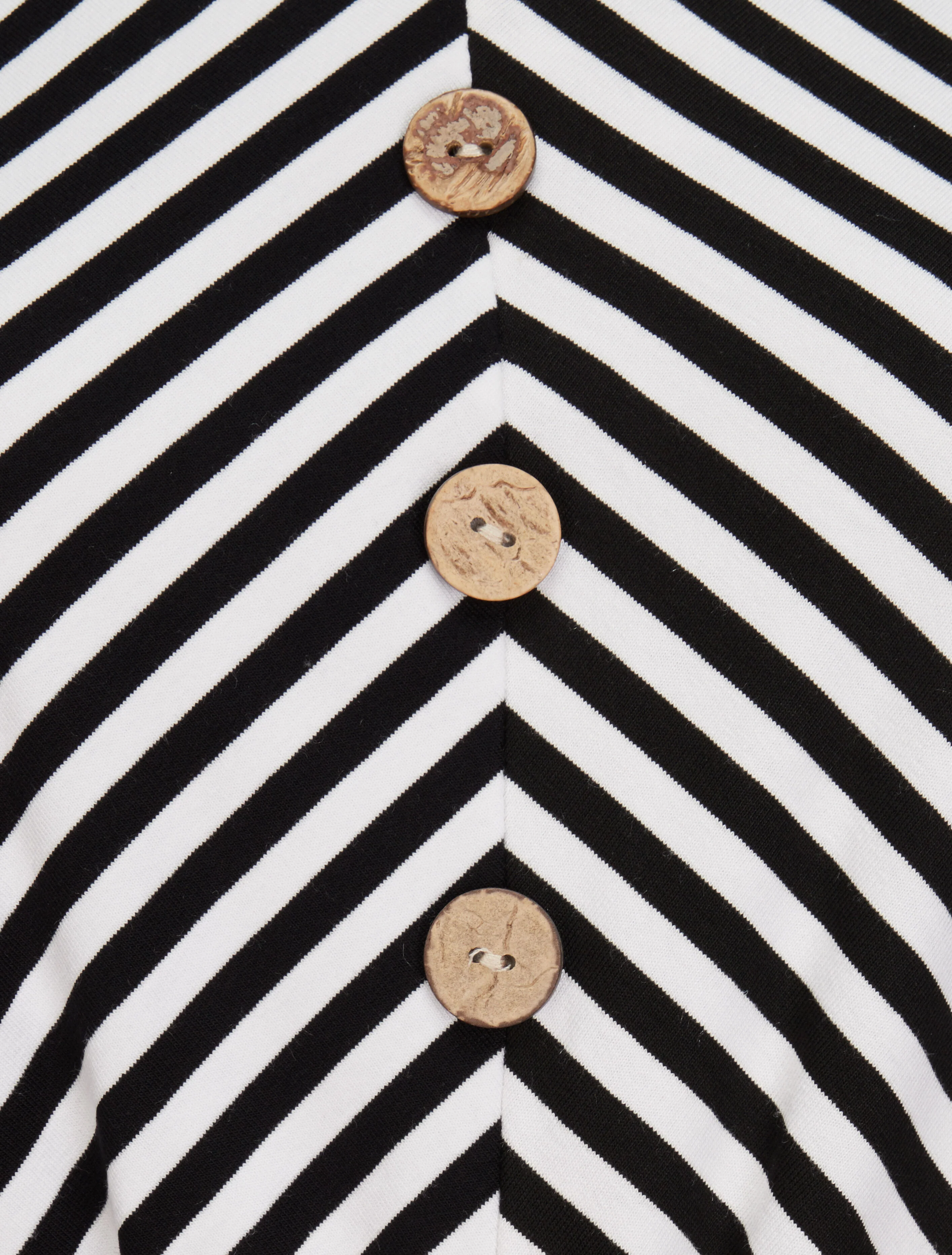 Top met gestreepte print - Zwart - Image 3