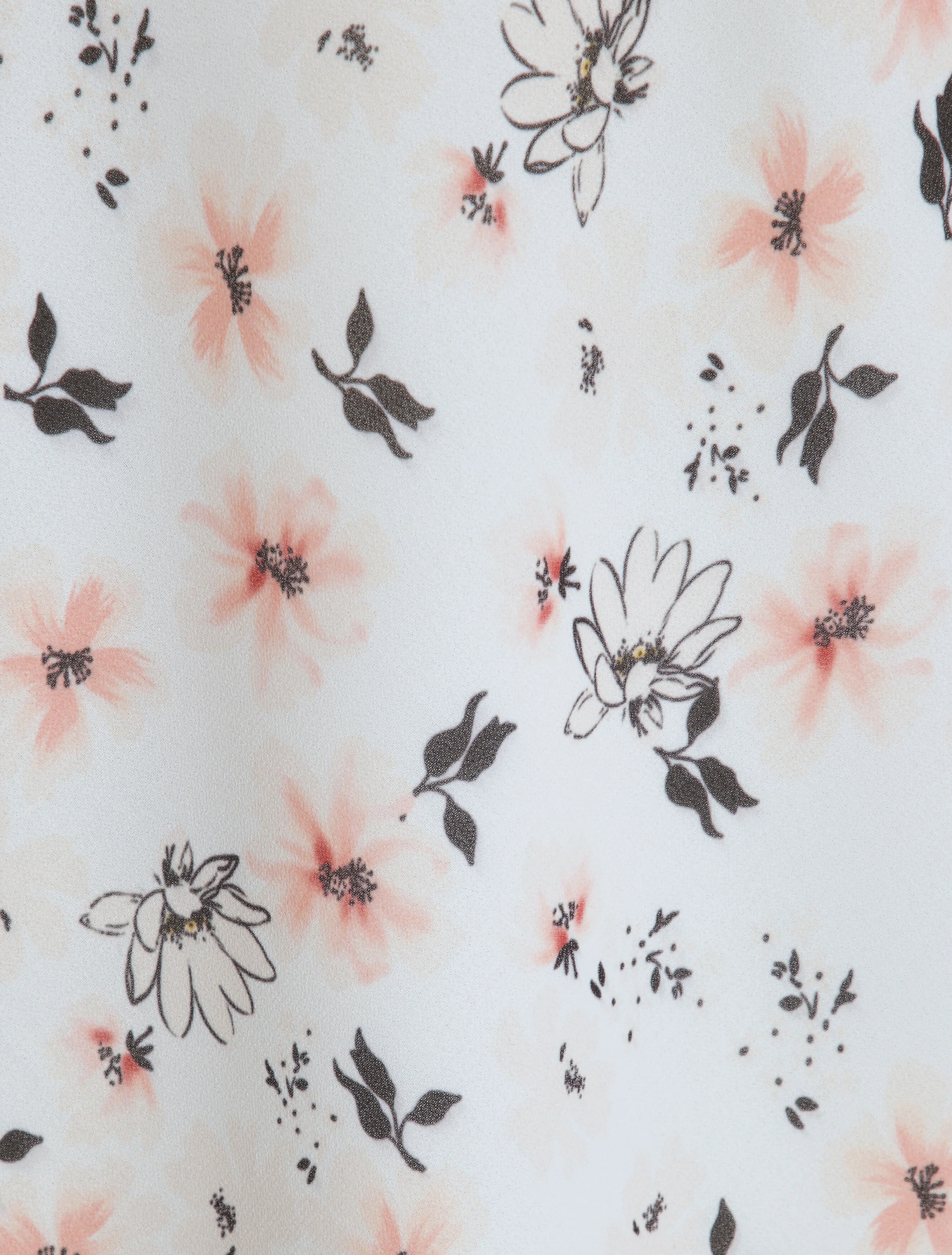 Top met gevlochten bandjes en kleine bloemenprint - Wit - Image 3