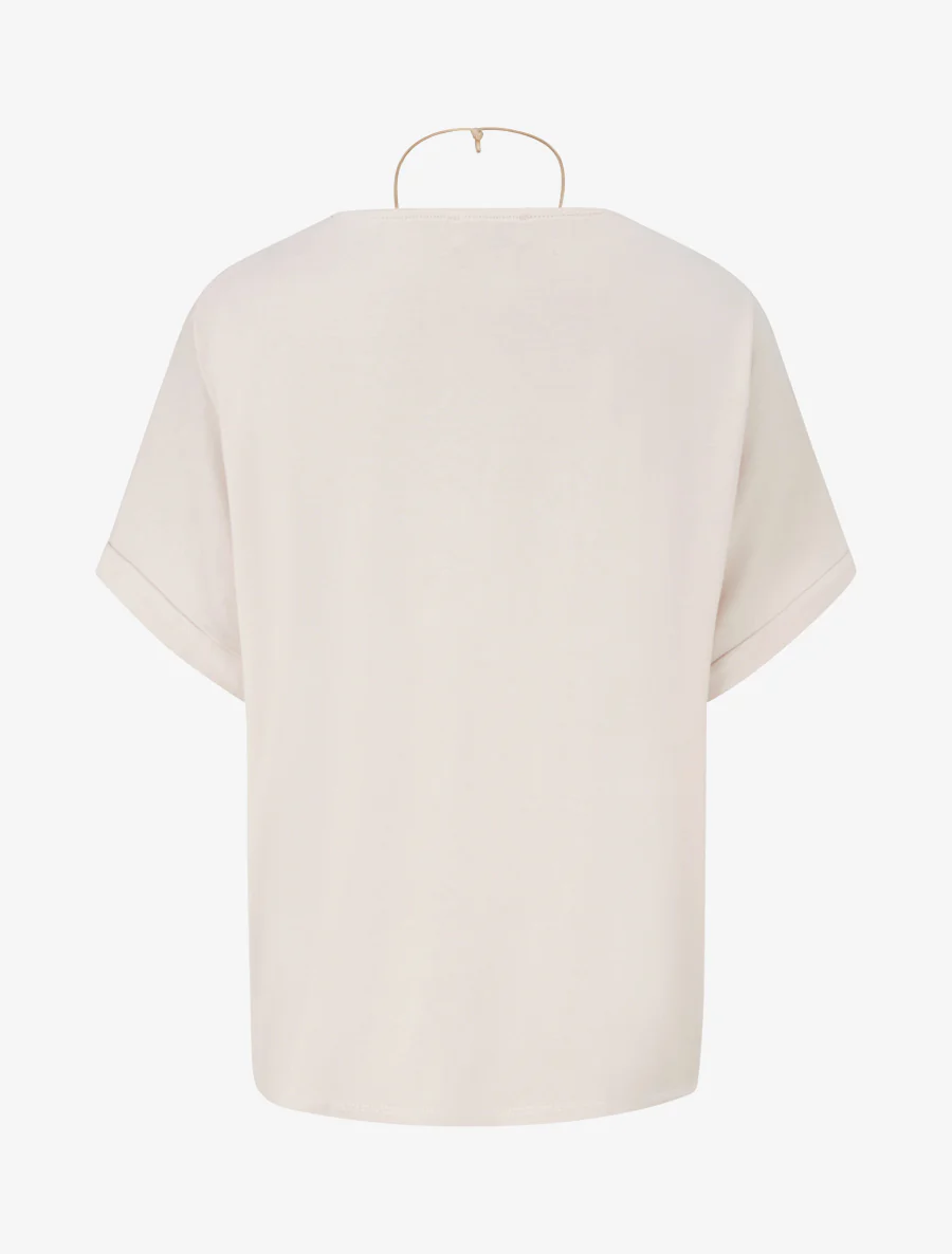 Top met korte mouwen - Beige - Image 2