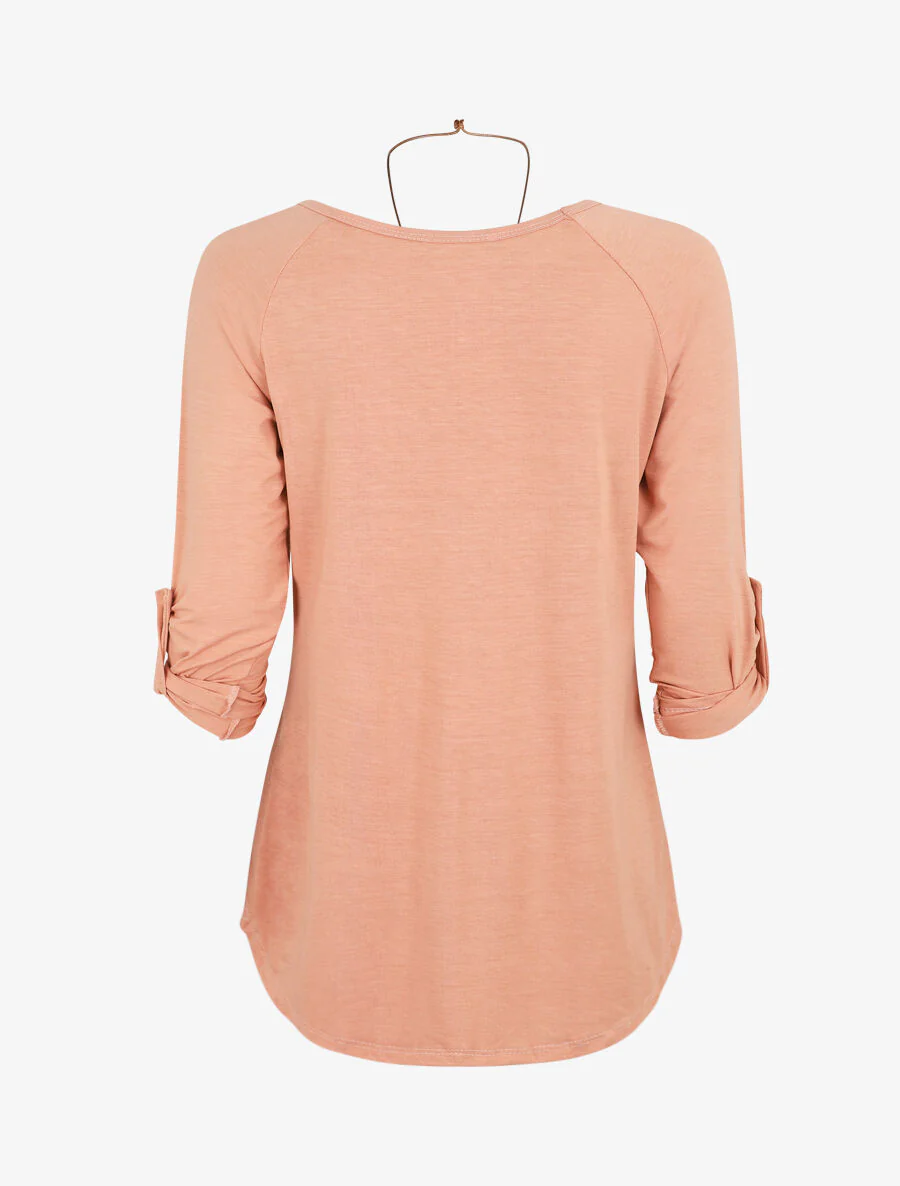 Top met lange mouwen - Poederroze - Image 2