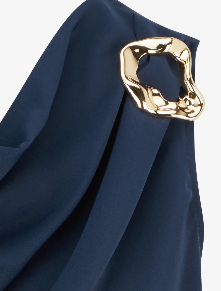 Top met sierlijke inzet. - Marine - Image 3