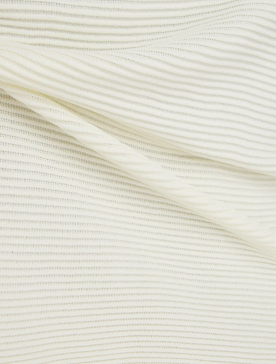 Top met textuur en ronde hals - Ecru - Image 3