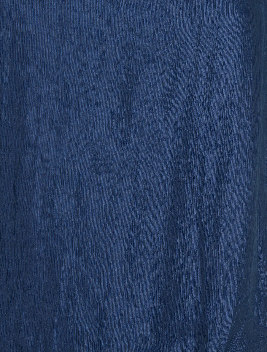 Top met textuurstof - Donkerblauw - Image 3