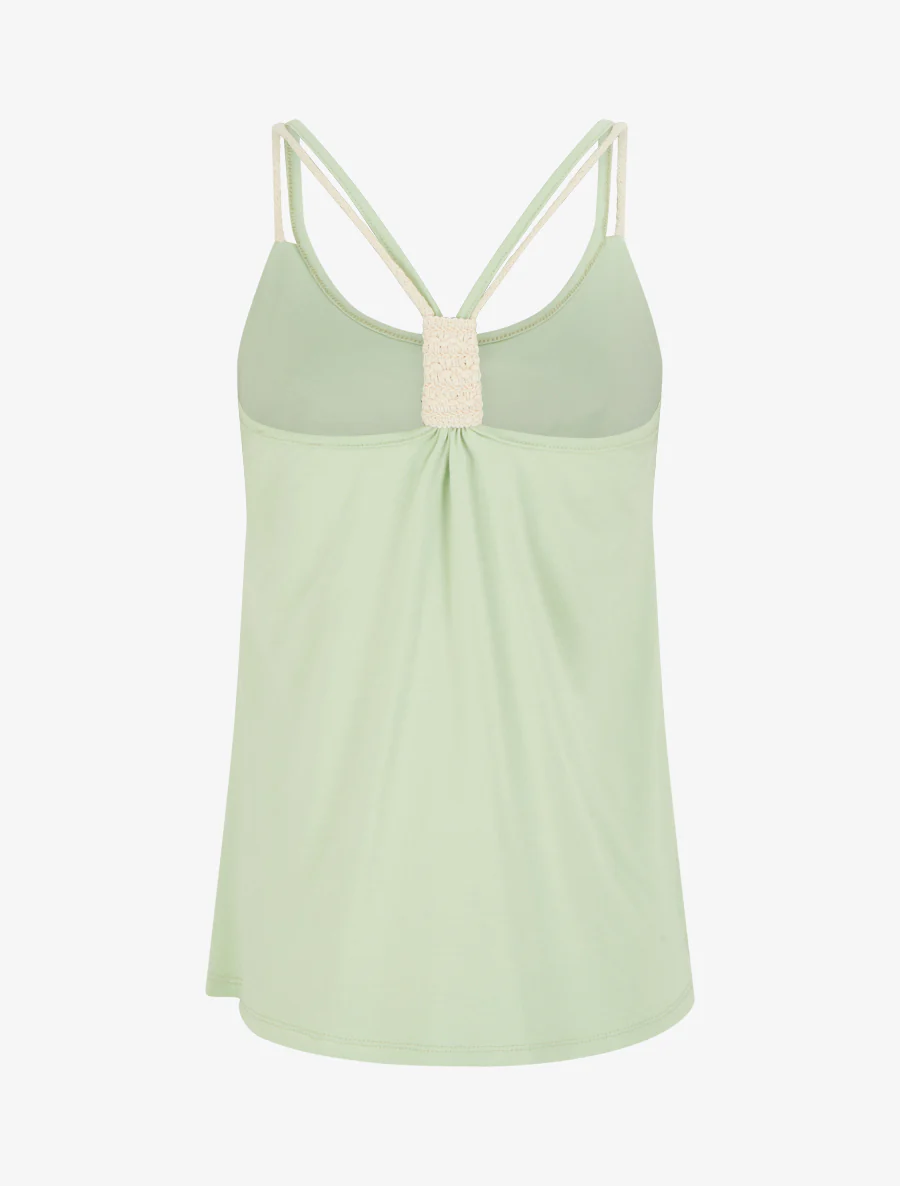 Top met touwstijl bandjes - Amandelgroen - Image 2