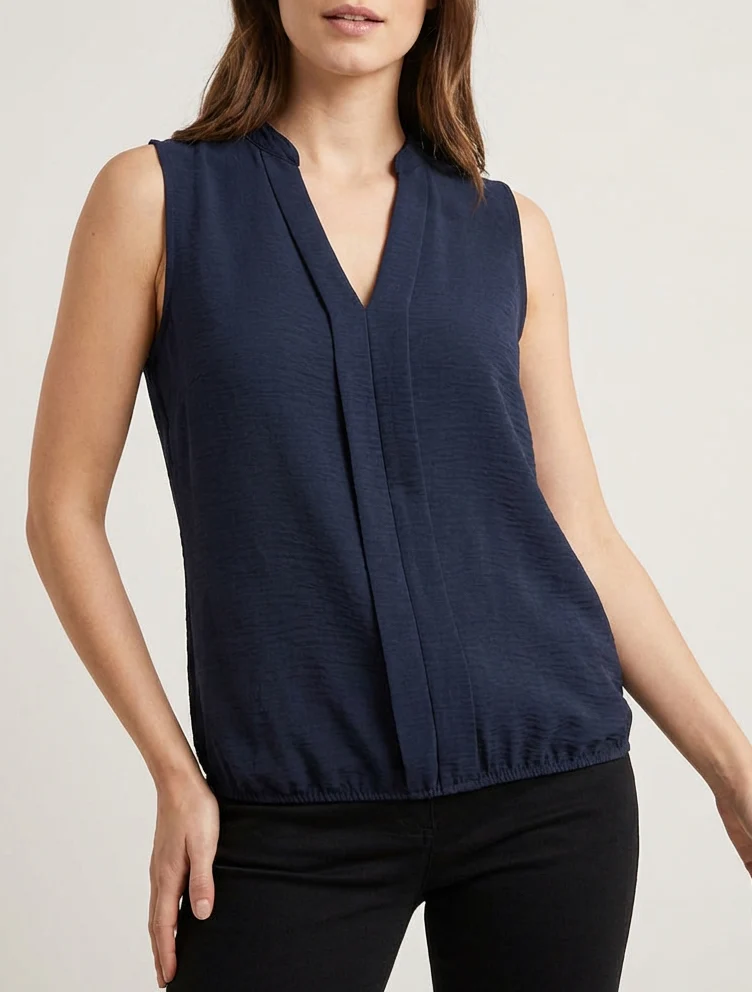 Top met V-hals - Marine - Image 4