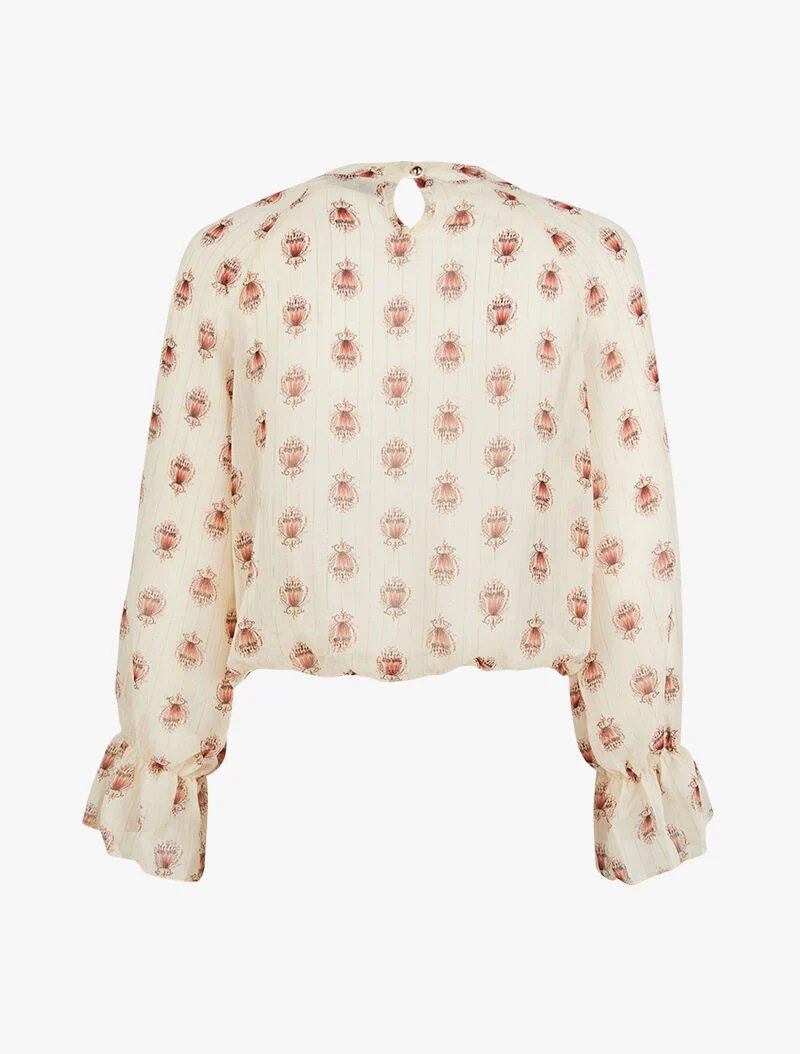 Top rechter met grafische print - beige - Image 2