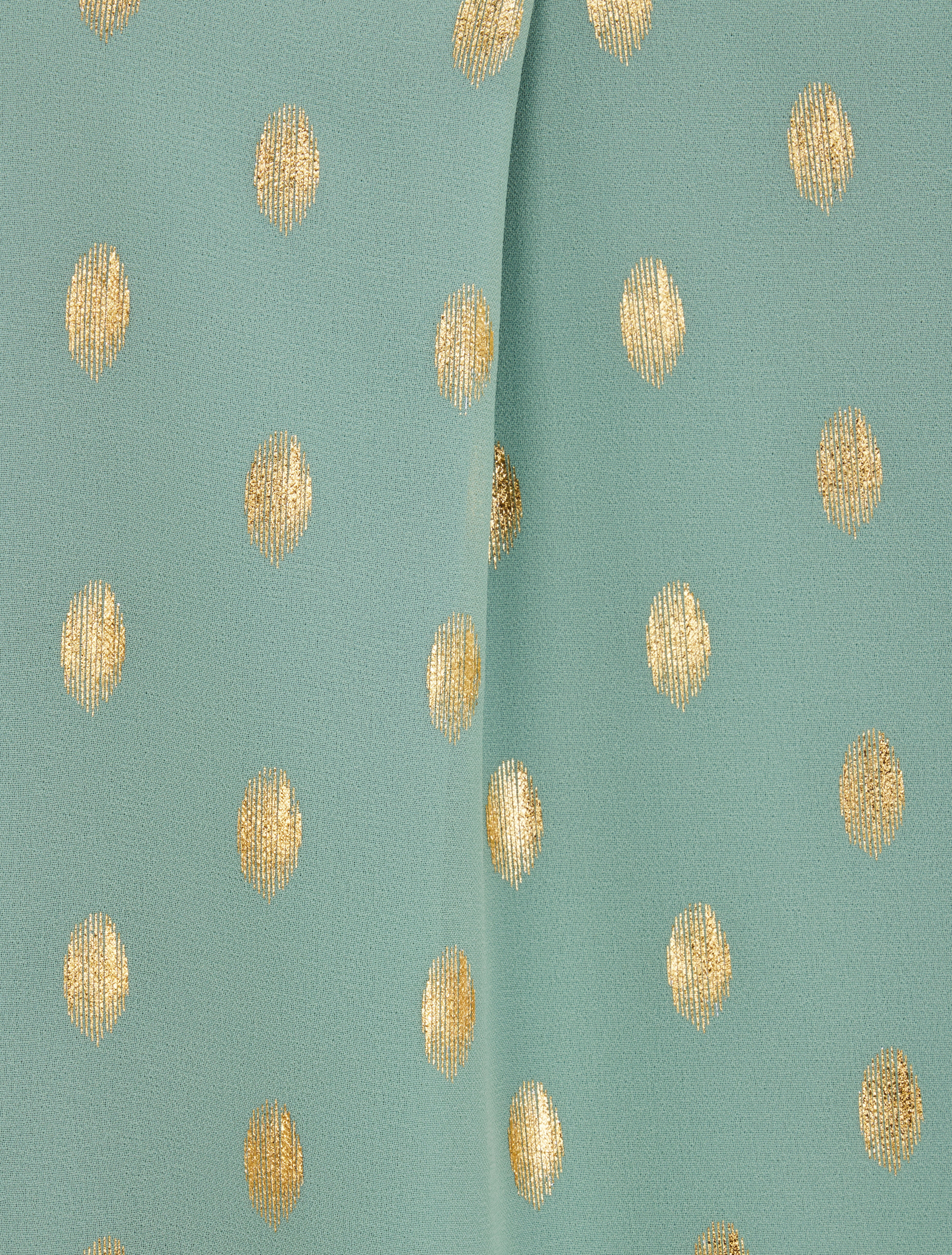 Mouwloze top met iriserende stippenprint - Watergroen - Image 3