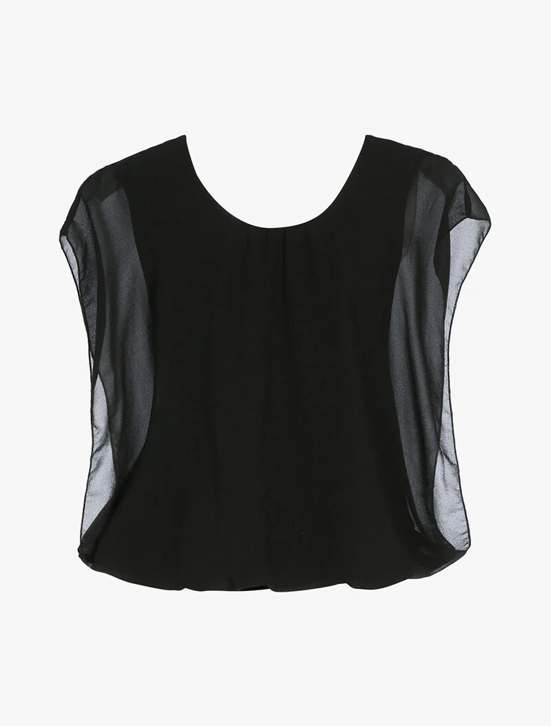 Top ruime pasvorm bol - zwart - Image 2