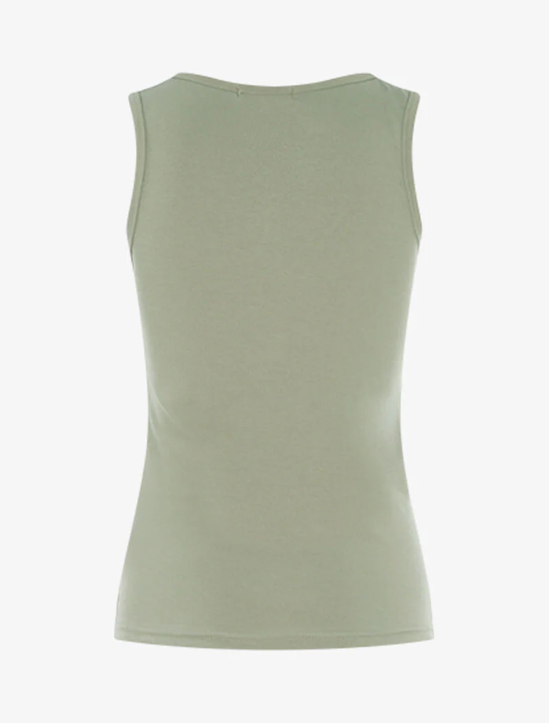 Top stretch met ritssluiting bij de hals - kaki - Image 2