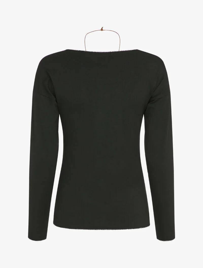 Top met iriserende biezen - Zwart - Image 2