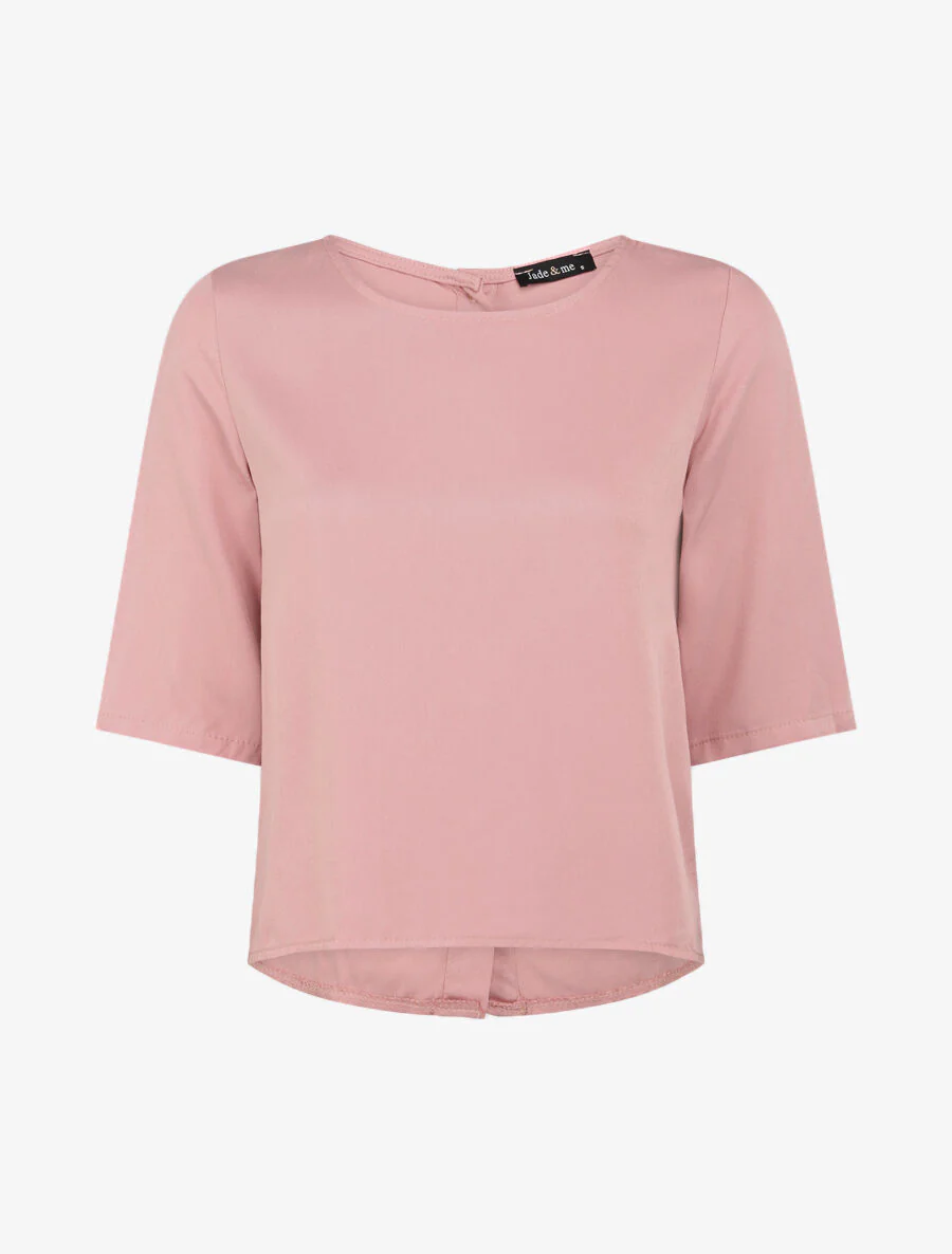 Top met knoopjes op de rug - Roze
