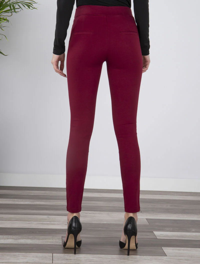 Tregging slank met versierde taille - bordeaux - Image 2