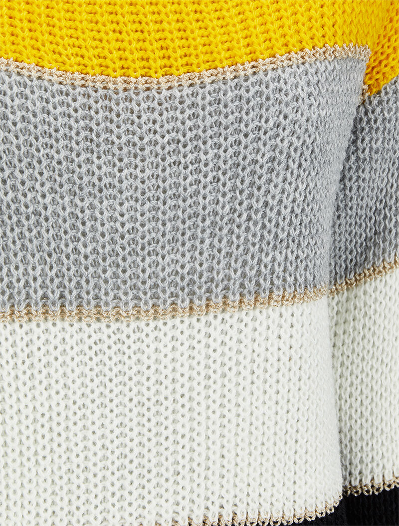 Iridescent detail kleurblok trui - Geel - Image 3