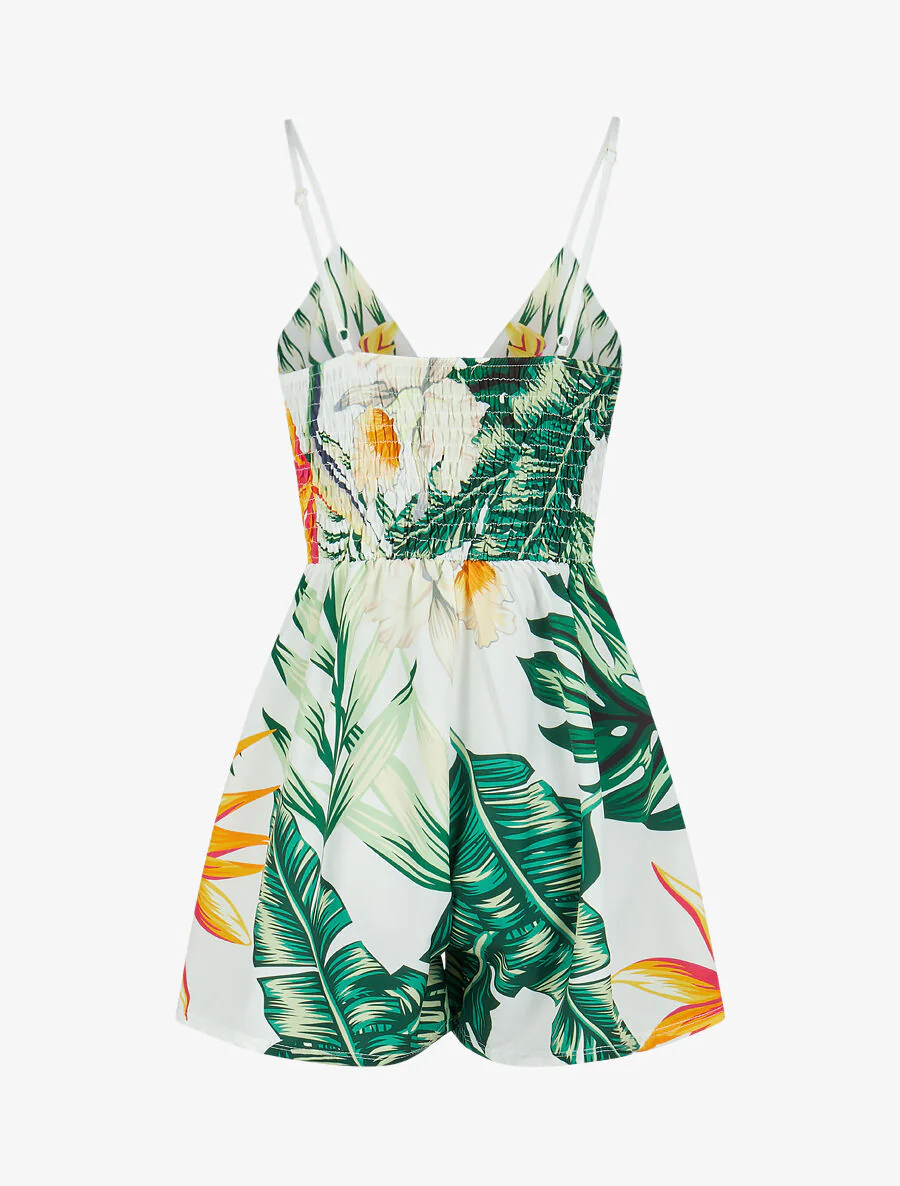 Tropisch bedrukte jumpsuit - Groen - Image 2
