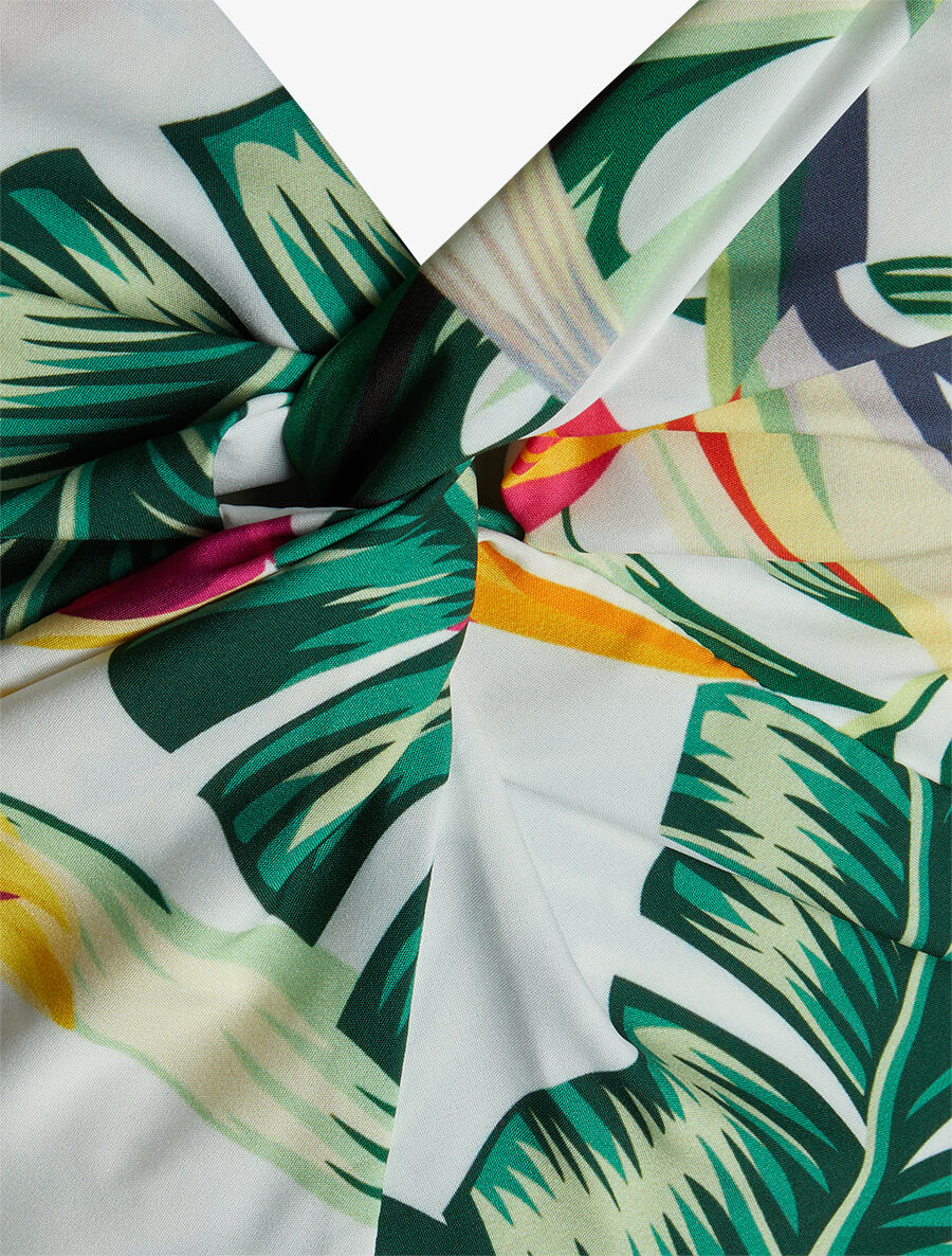 Tropisch bedrukte jumpsuit - Groen - Image 3