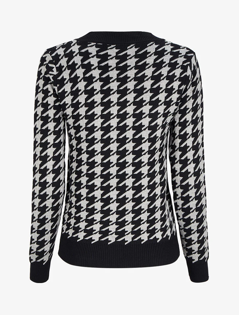 Trui met V-hals en print - Grijs/noir - Image 2