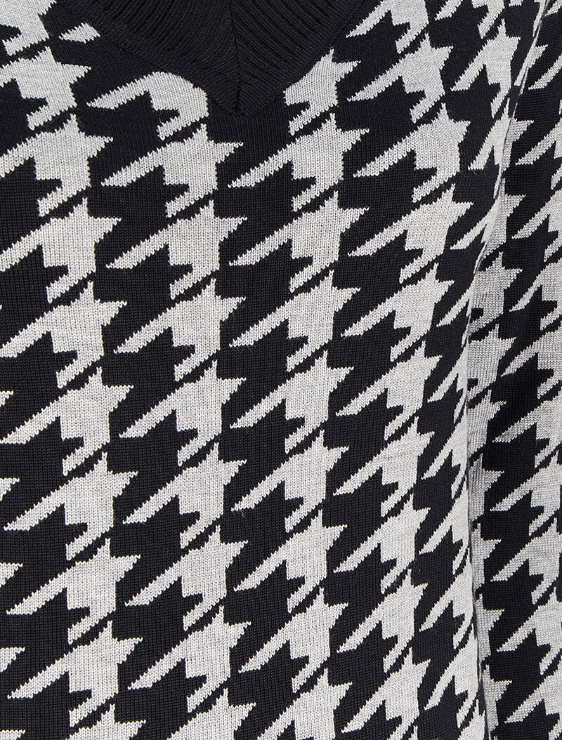 Trui met V-hals en print - Grijs/noir - Image 3