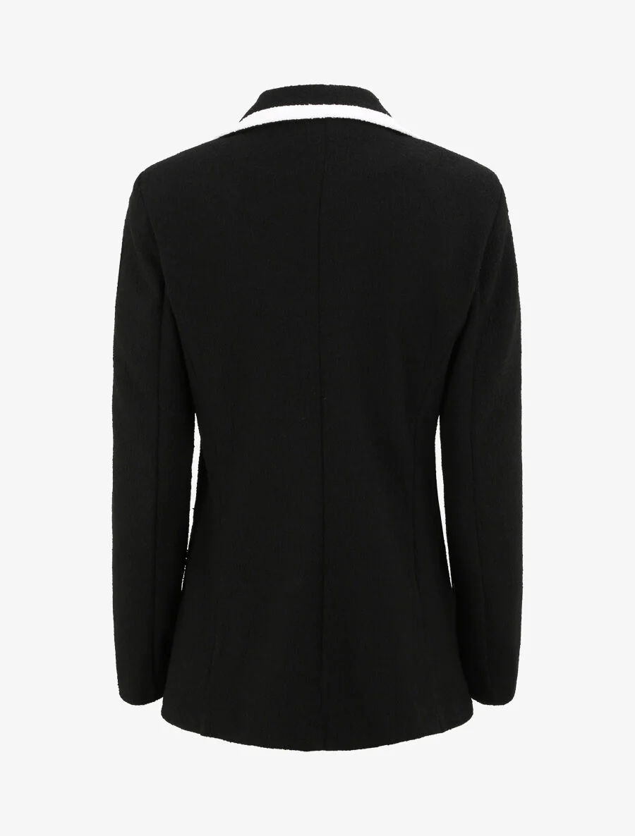Tweed effect blazer - Zwart - Image 2
