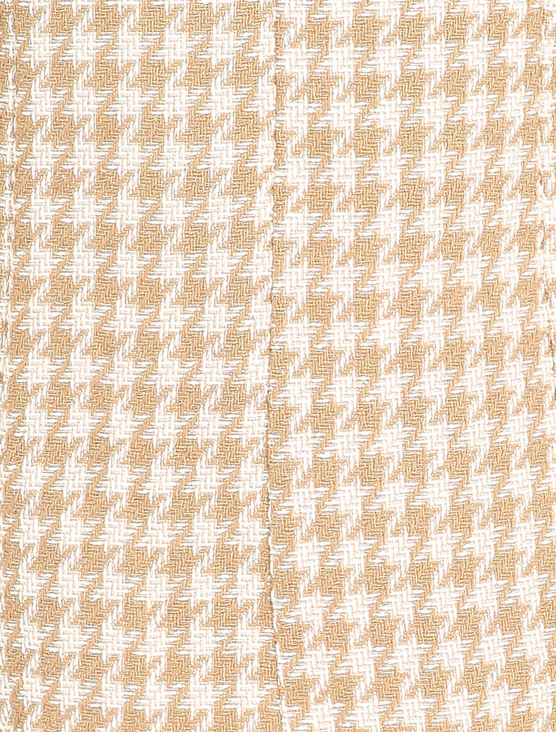 Tweed-effect jas met pied-de-poule print - Beige - Image 3