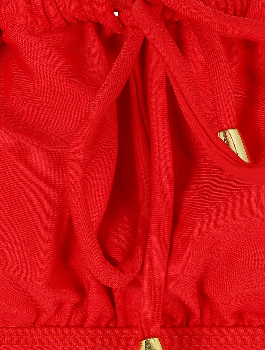 Tweedelig gerimpeld badpak - Rood - Image 3