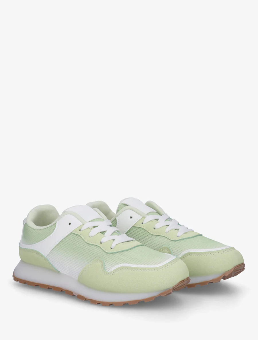 Tweedelige sneakers met dikke zool - Groen - Image 4