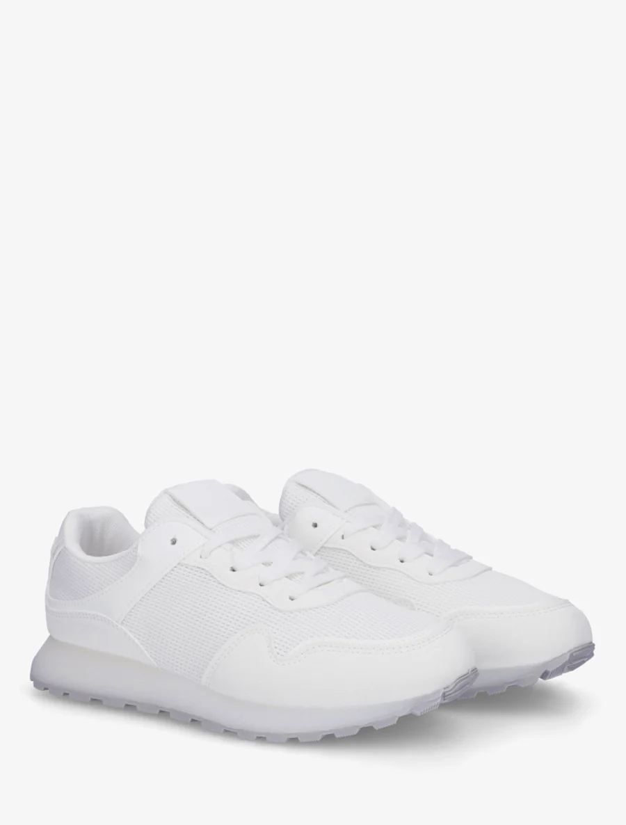 Tweedelige sneakers met dikke zool - Wit - Image 4