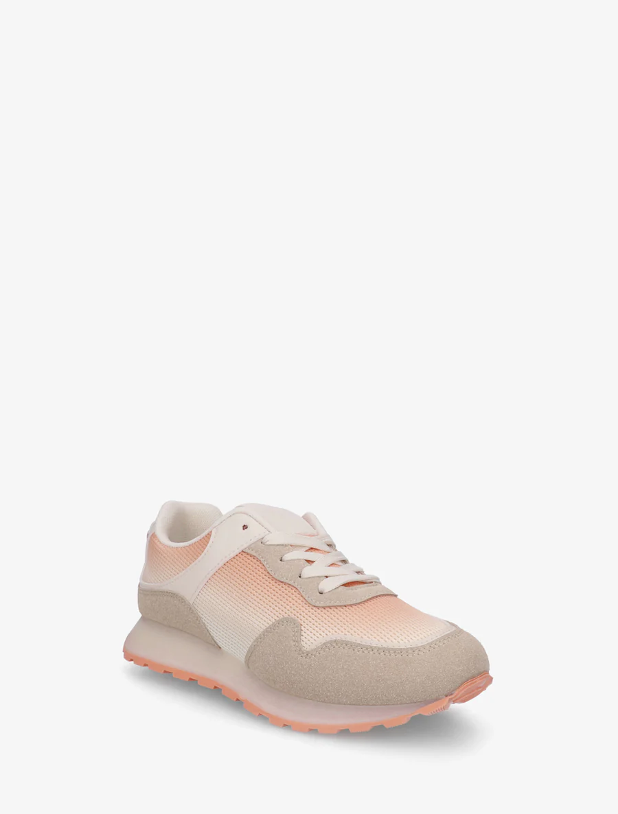 Tweedelige sneakers met dikke zool - Zalmroze - Image 2
