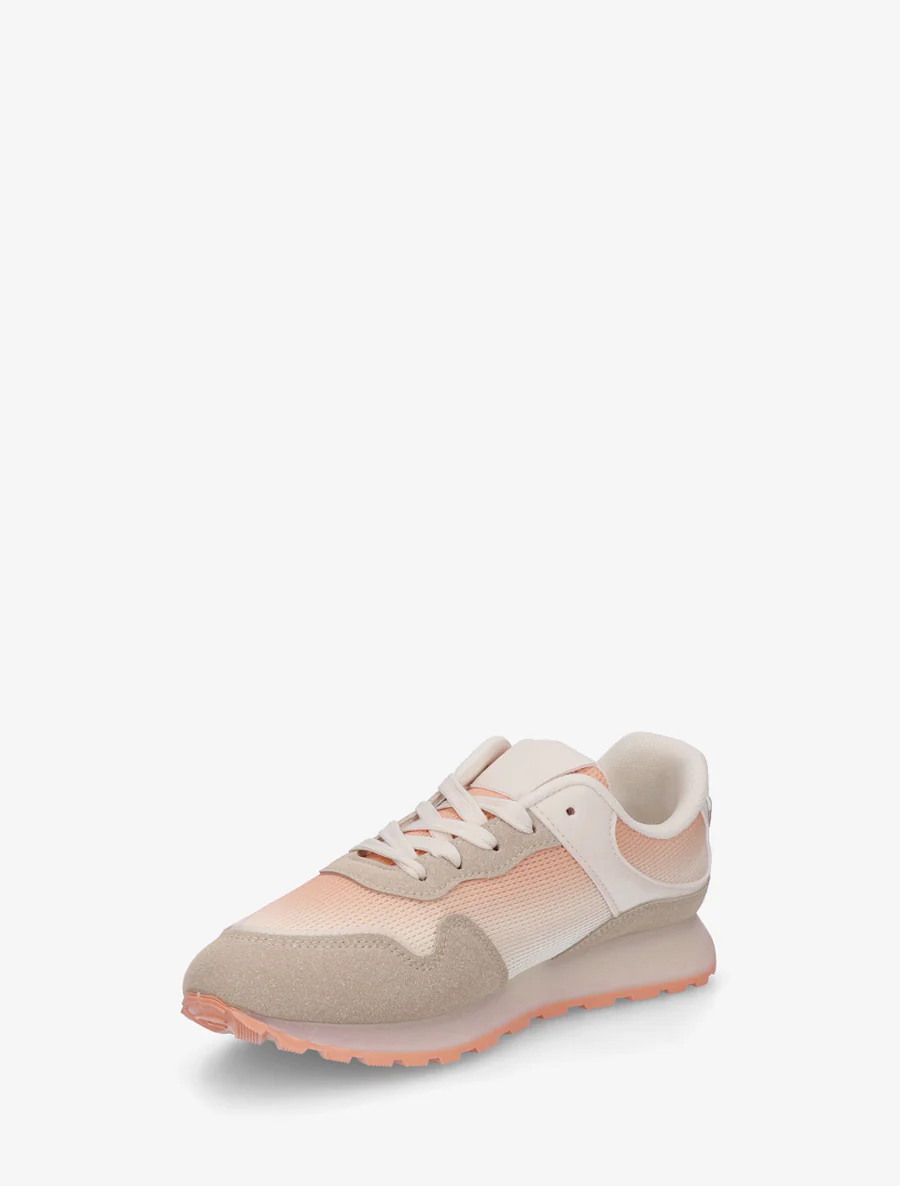 Tweedelige sneakers met dikke zool - Zalmroze - Image 3
