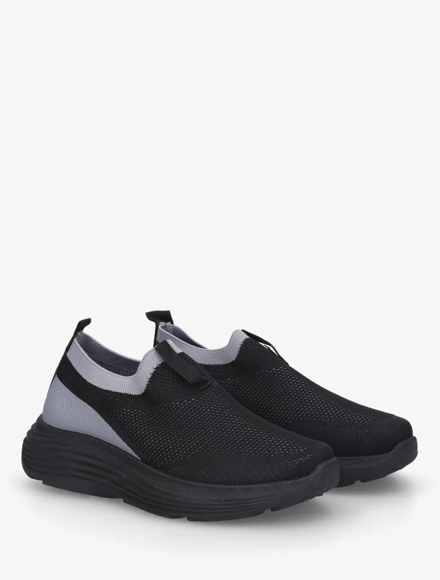Tweekleurige instapsneakers - Zwart - Image 4