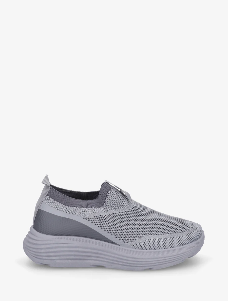 Tweekleurige instapsneakers - Grijs