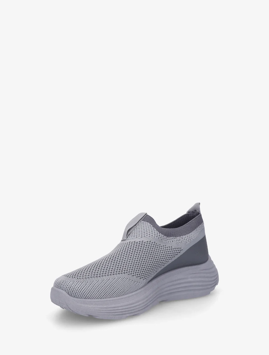 Tweekleurige instapsneakers - Grijs - Image 3
