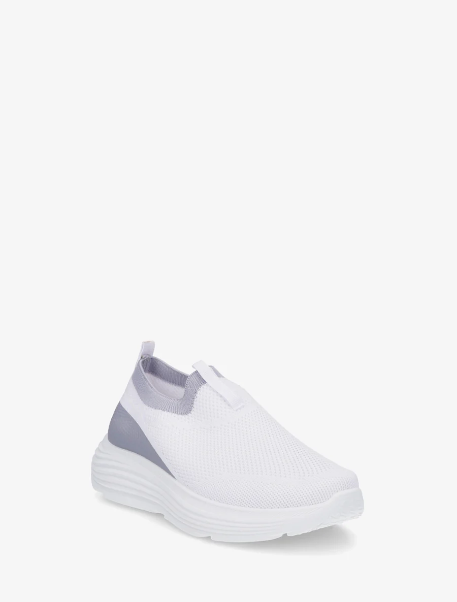 Tweekleurige instapsneakers - Wit - Image 2