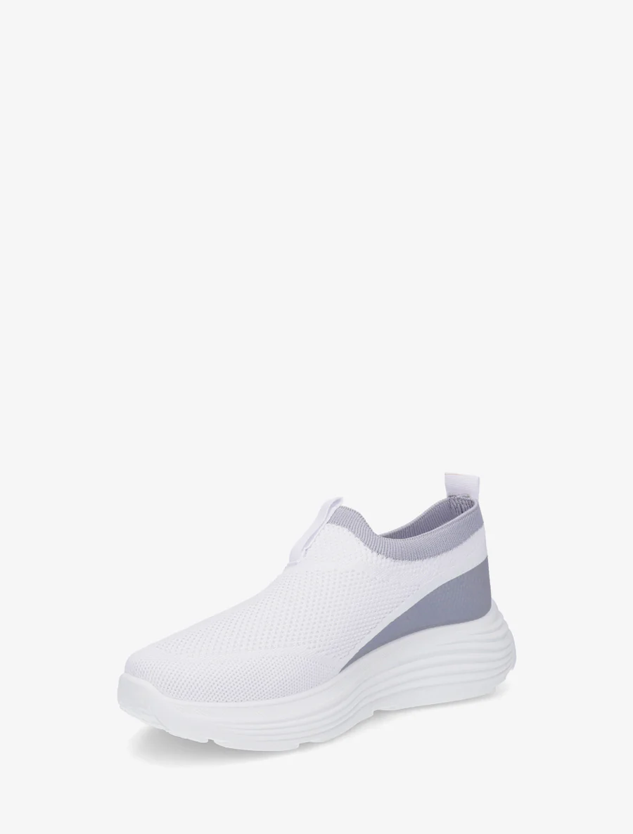 Tweekleurige instapsneakers - Wit - Image 3