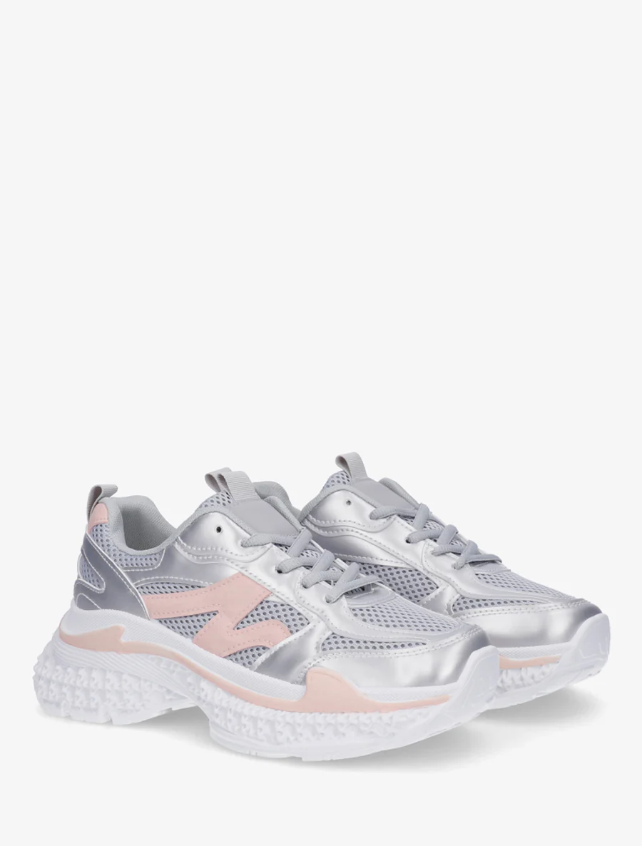 Tweekleurige sneakers met een gestructureerde zool - Geld - Image 4