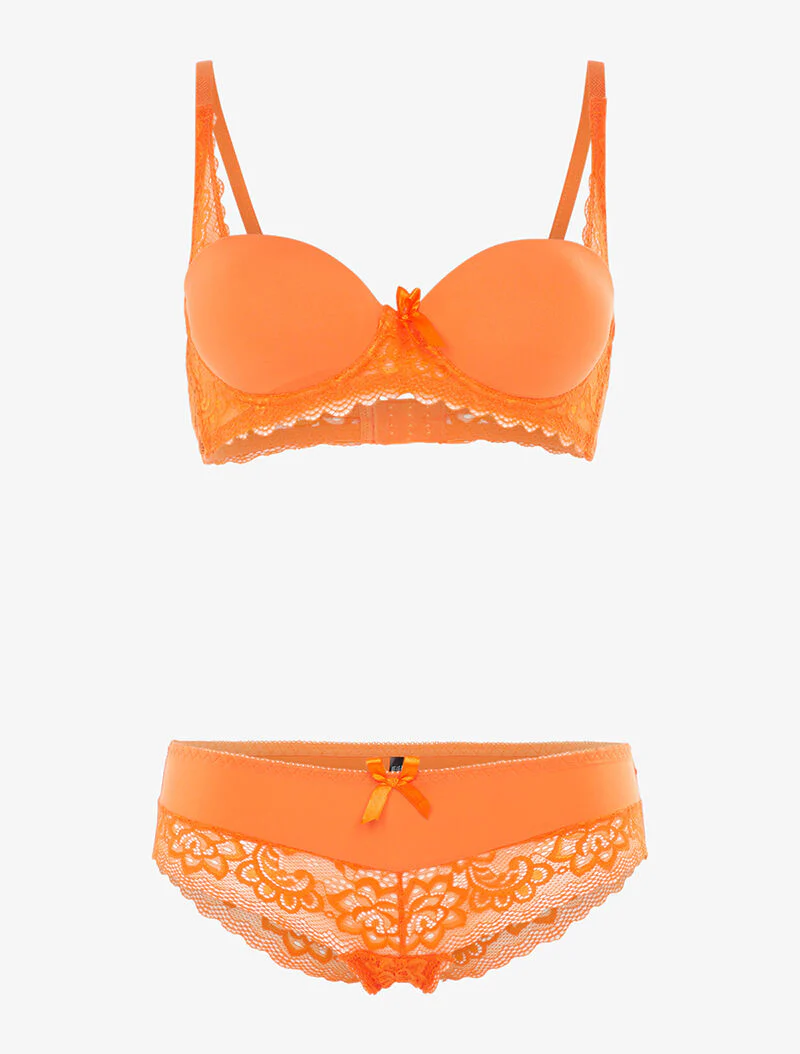 Nestbare set van twee materialen - oranje