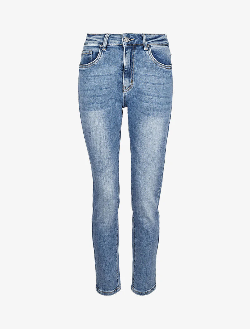Verbleekte Jean boyfriend - Licht denim - Image 3
