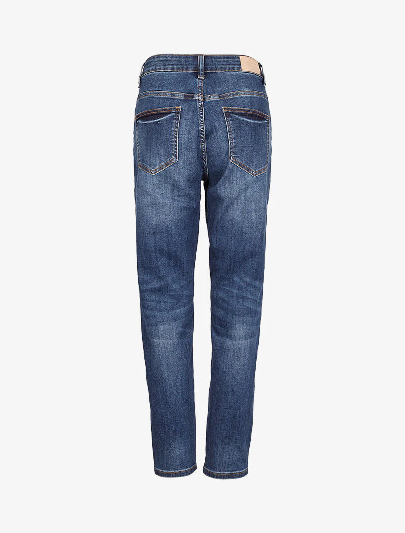 Verbleekte Jean boyfriend - Blauw denim - Image 4