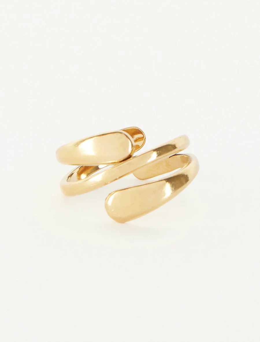 Verstelbare ring met gekruist effect - Goud - Image 3