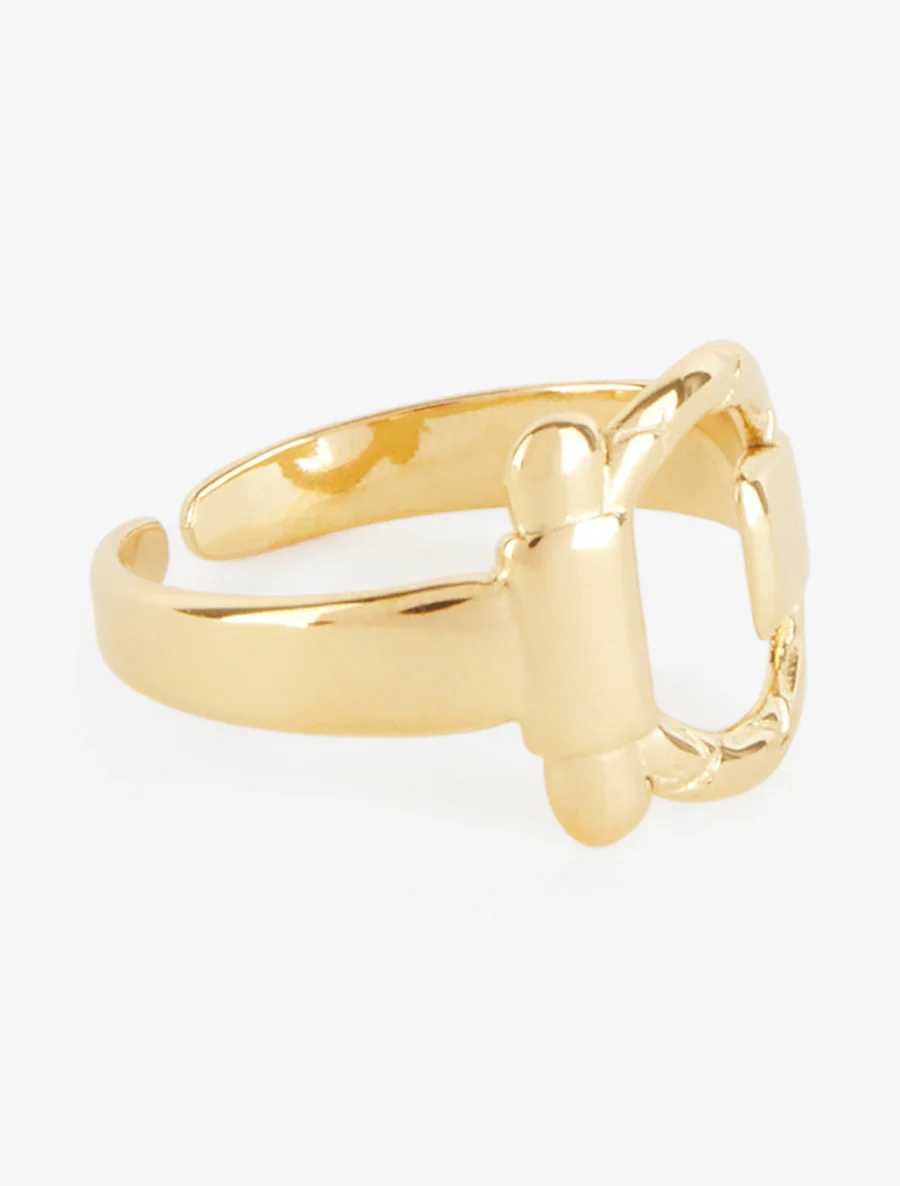 Verstelbare ring met gesp - Goud - Image 2