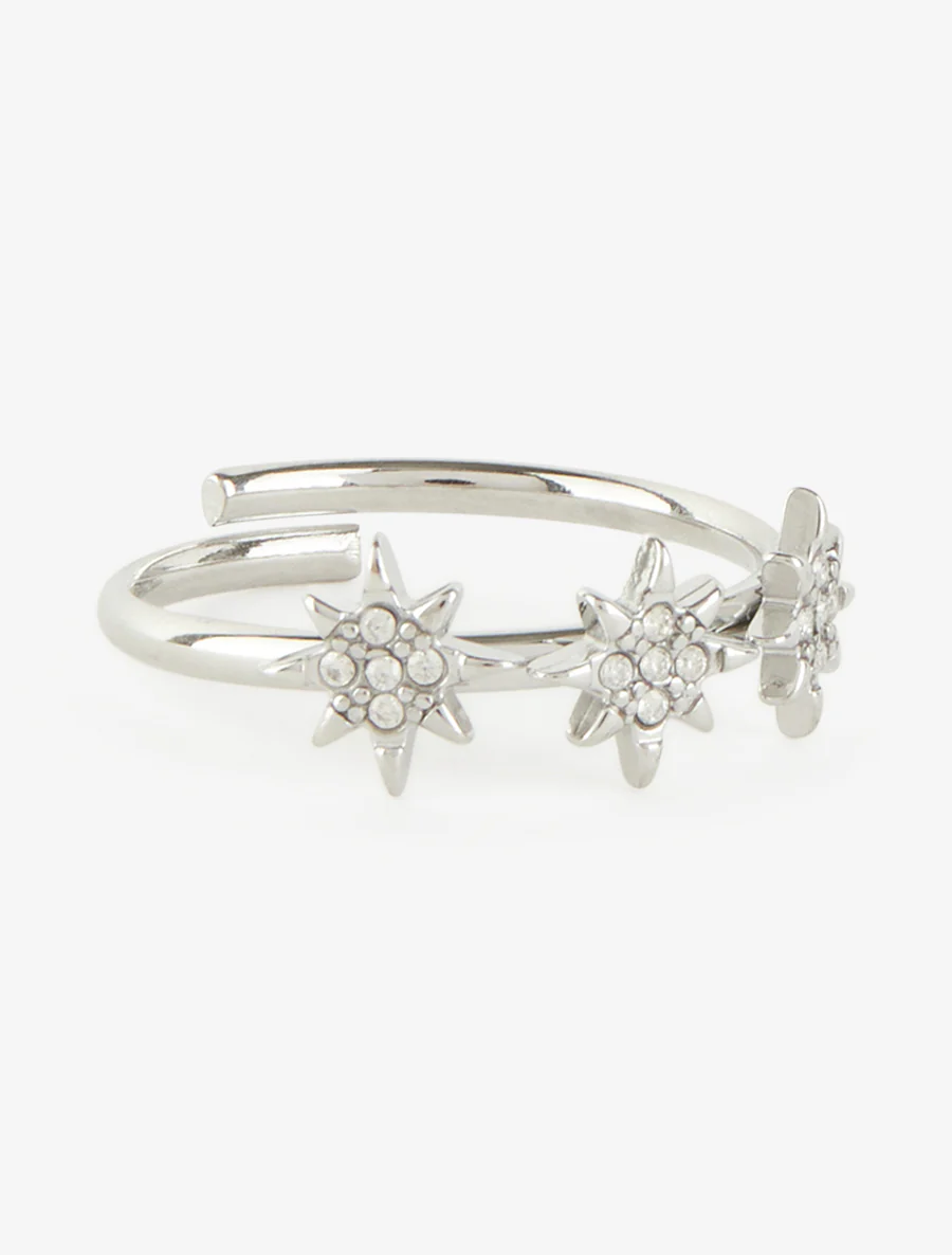 Verstelbare ring met strass sterren - Geld - Image 2