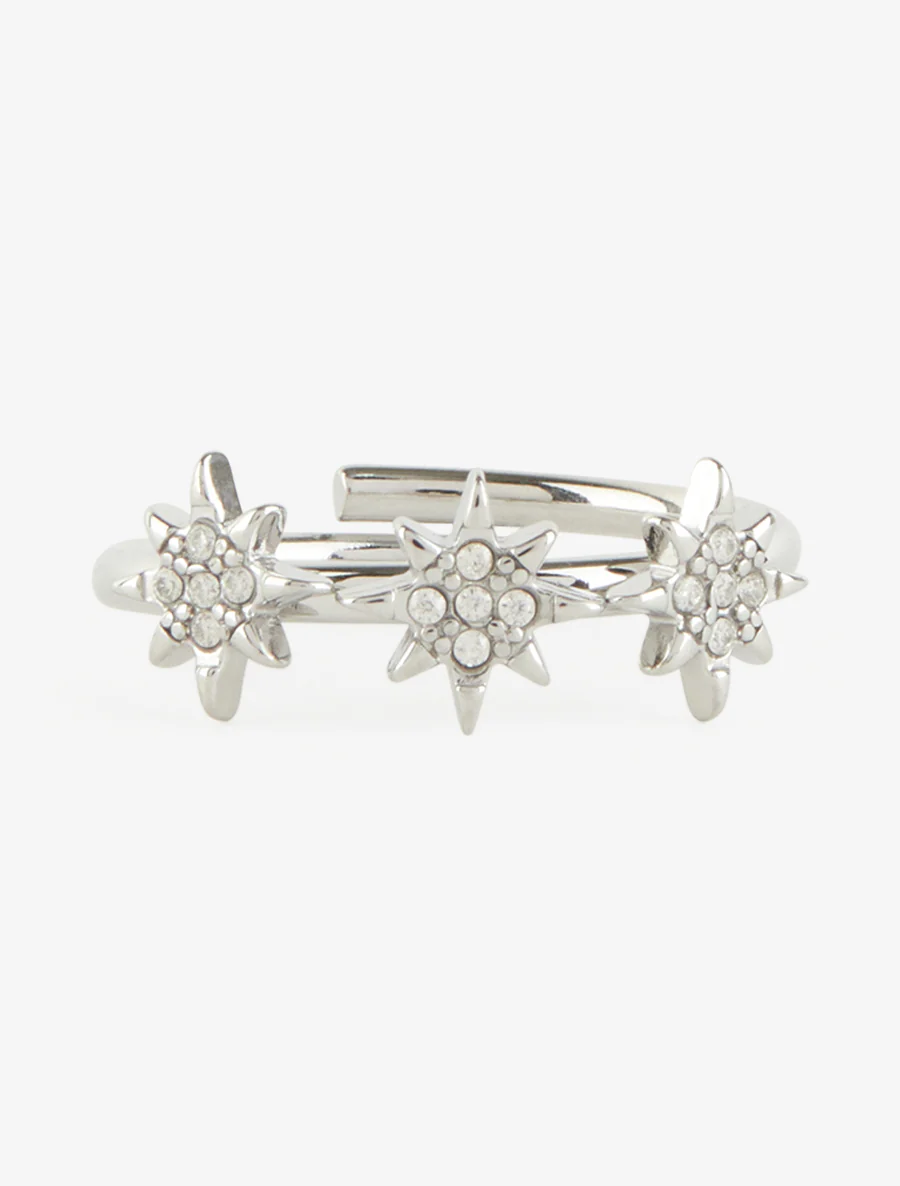 Verstelbare ring met strass sterren - Geld - Image 3