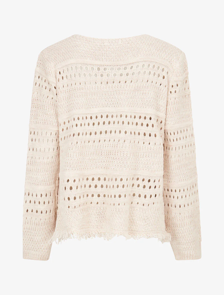 Vest met 1-knoops zoomsteek - taupe - Image 2