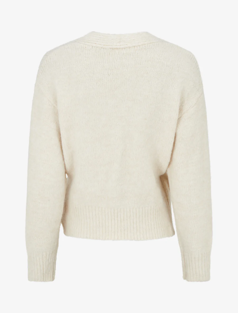 Vestje met glinsterend detail om te knopen - Beige - Image 2