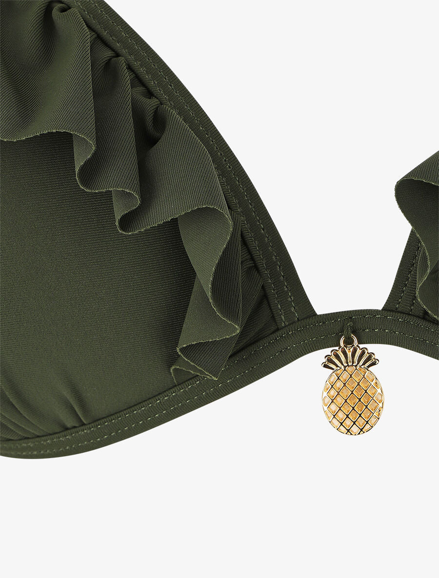 Vliegende bikini met juwelen ananas detail - Kakigroen - Image 3