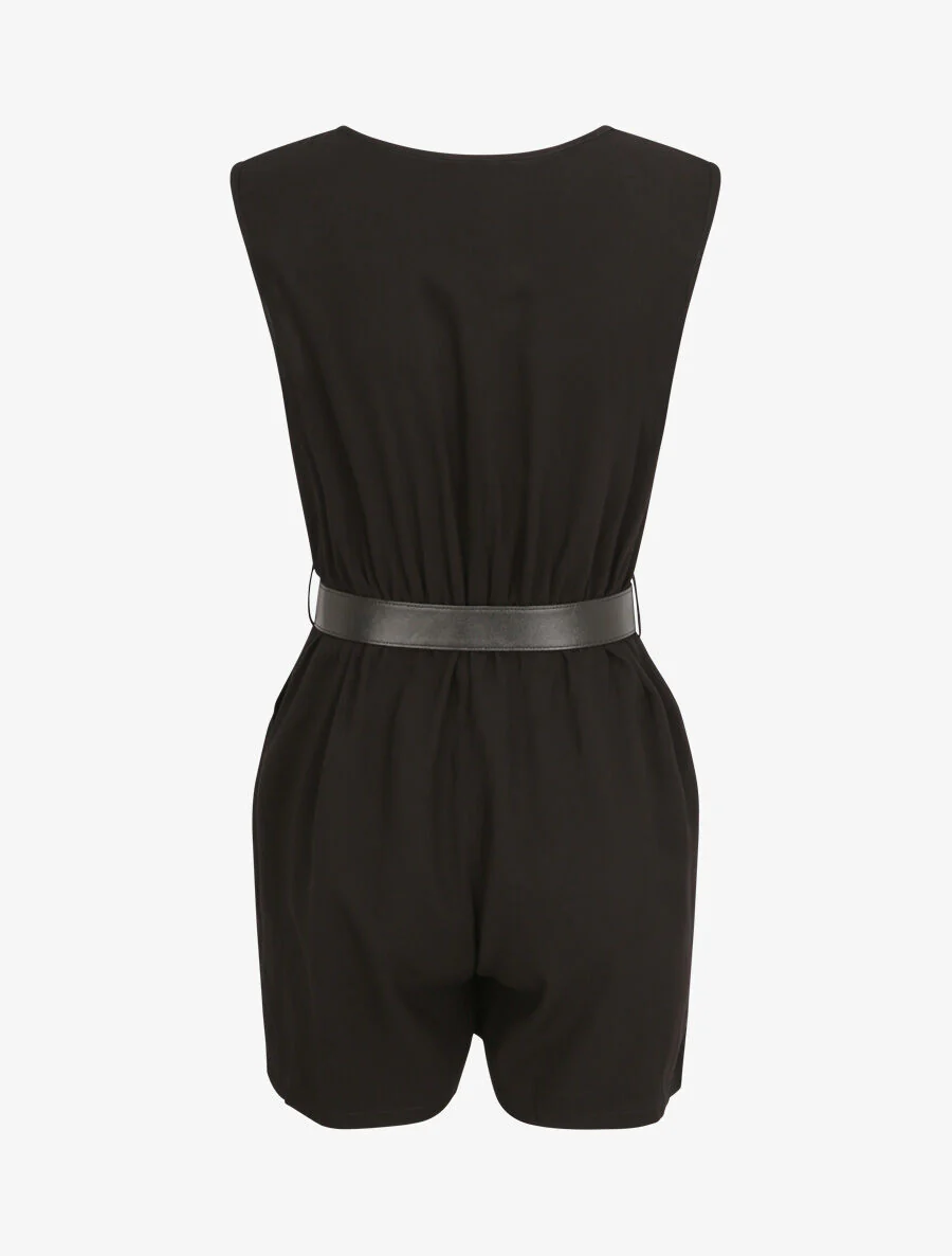 Vloeiende shorts - Zwart - Image 2