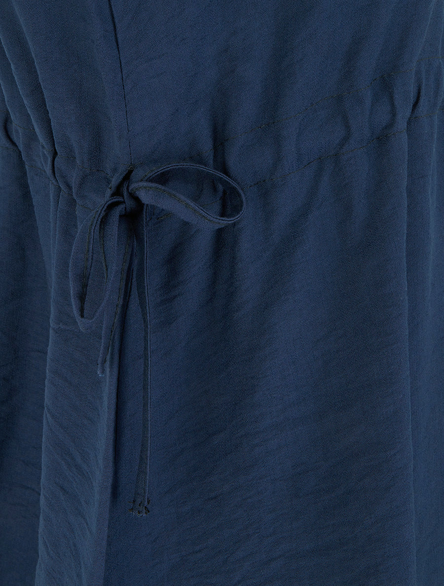 Vlotte top met V-hals - Marine - Image 3