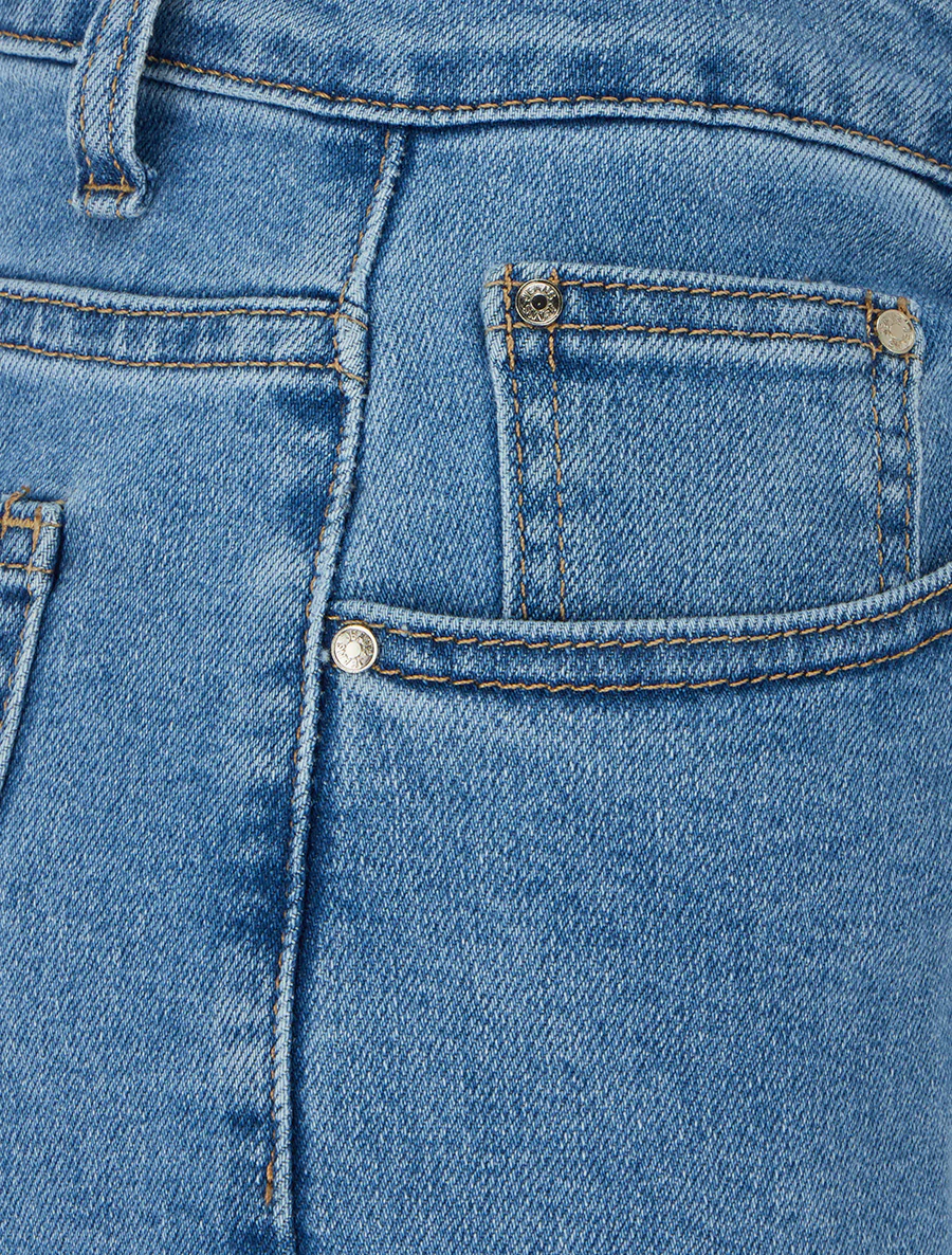 Wide leg jeans capri - Blauw - Image 3