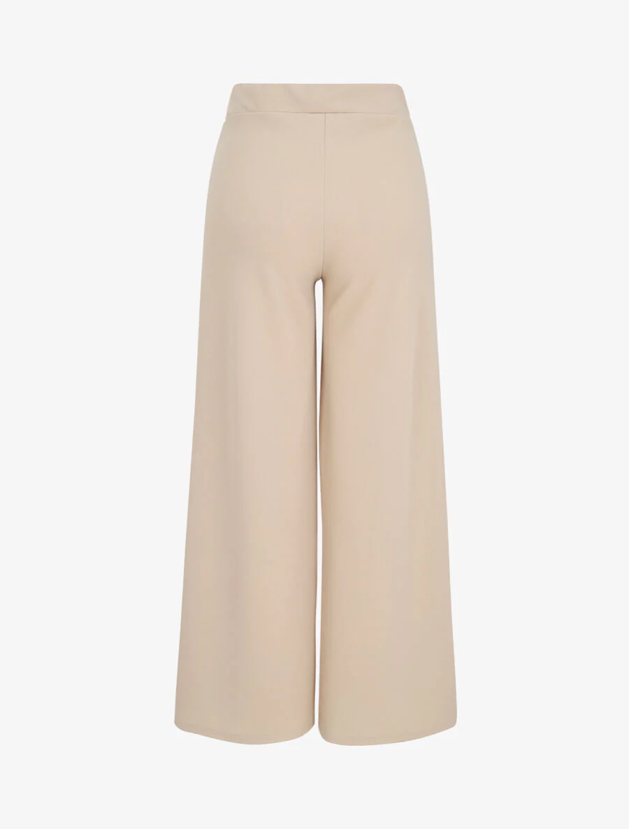 Wijd recht gesneden broek - Beige - Image 2