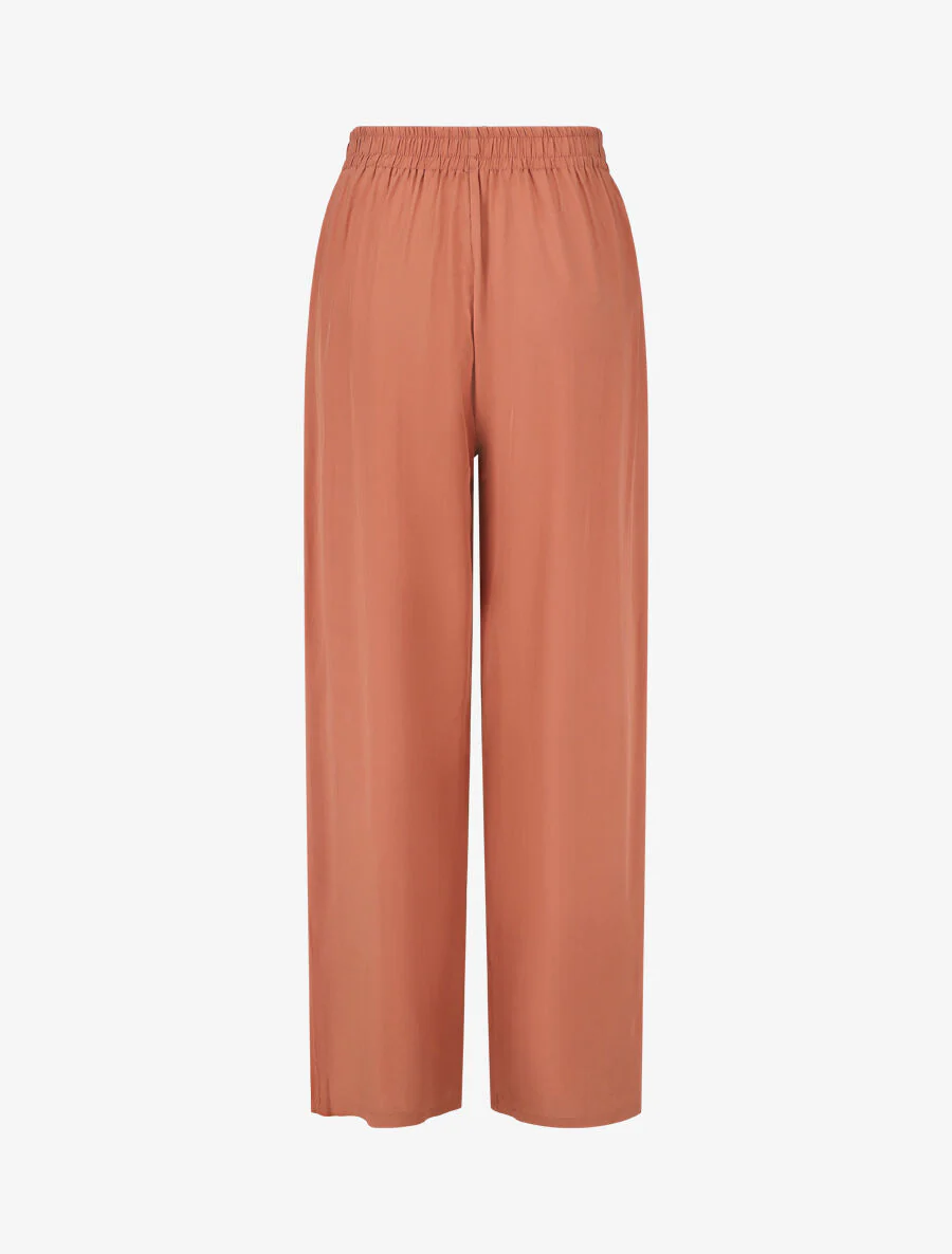 Wijde broek met elastische tailleband - Koraal - Image 2