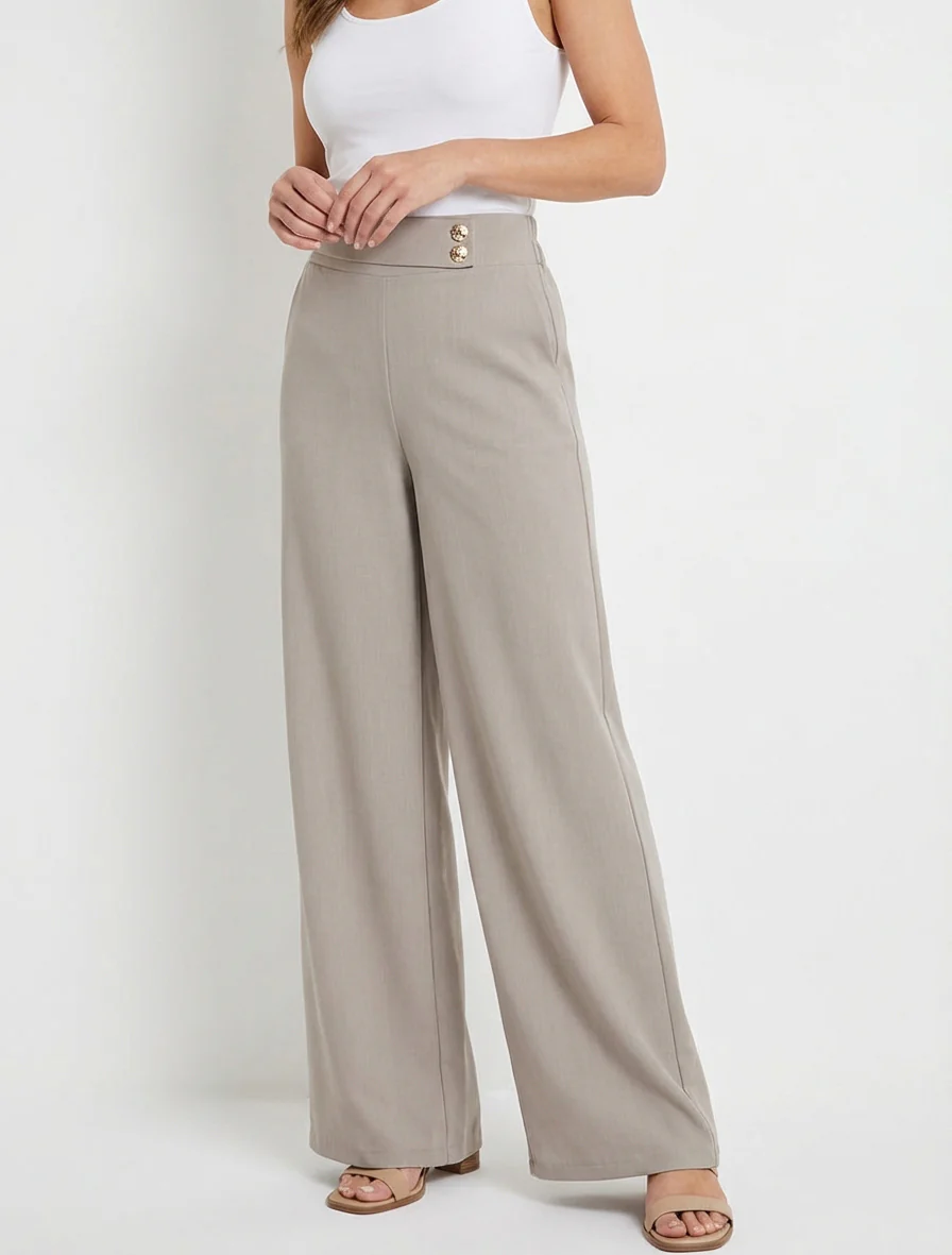 Wijde broek met riem en knopen - Mol - Image 4